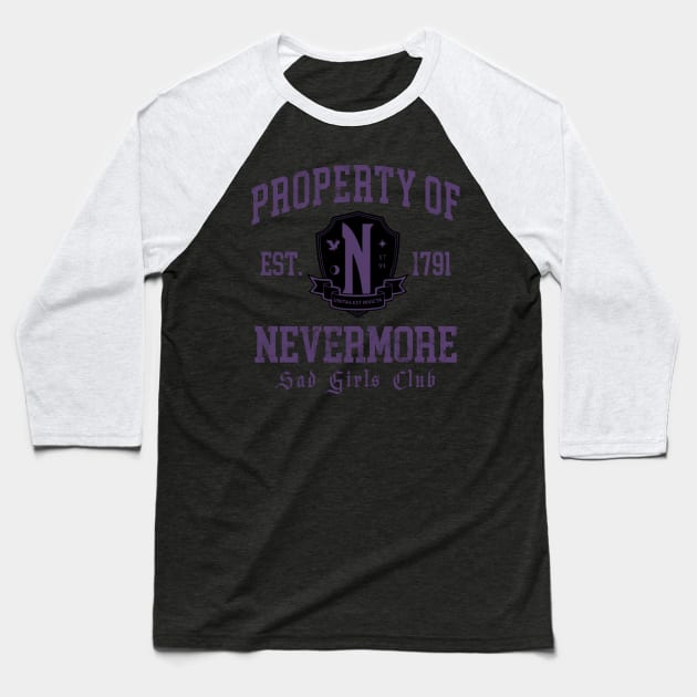 nevermore academy (sad girls club) Baseball T-Shirt by RichyTor